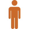 Simple orange silhouette illustration